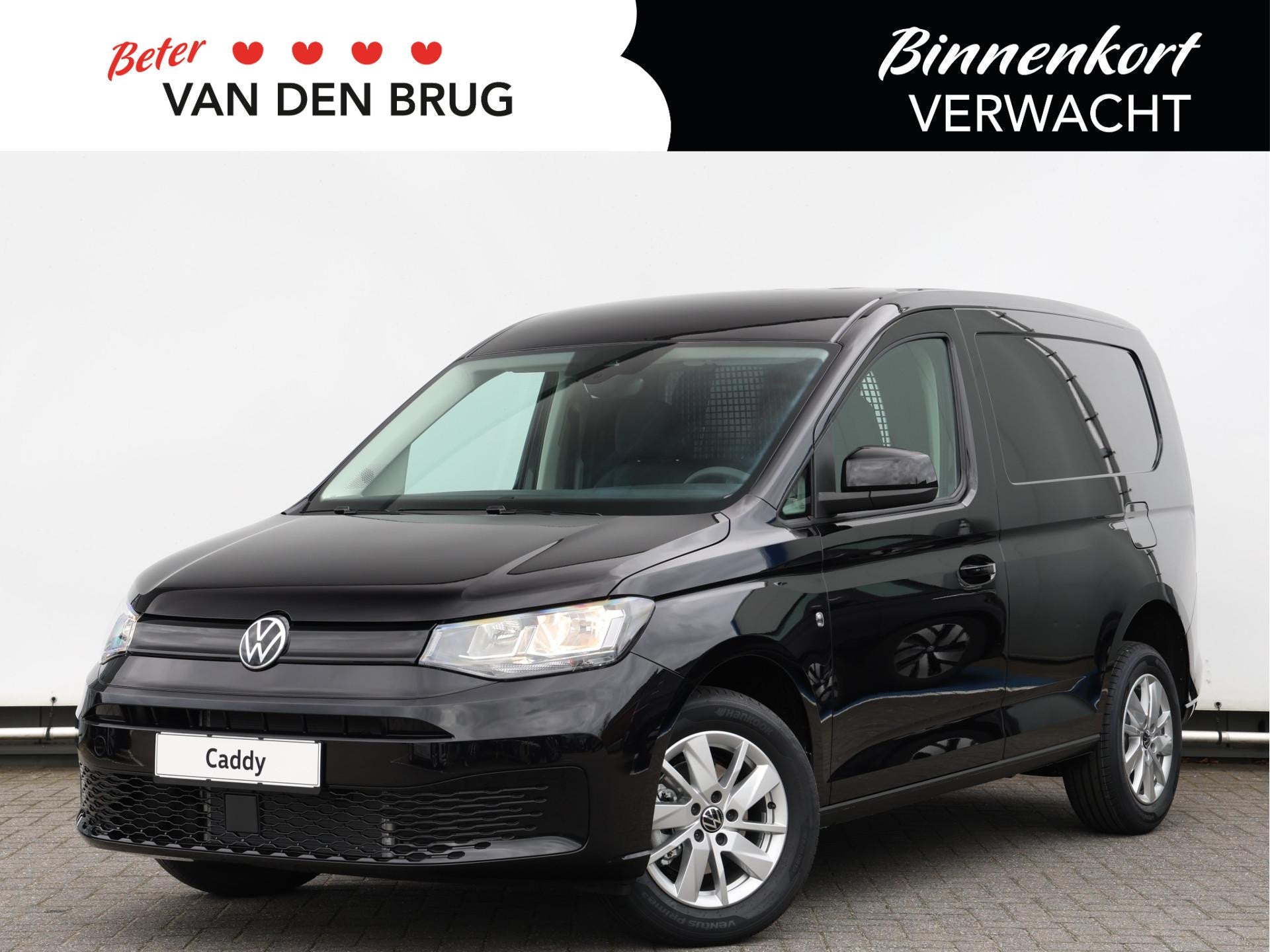 Volkswagen Caddy Cargo 2.0 TDI 75pk Style | Airco | Cruise C, Auto's, Voorwielaandrijving, Stof, Zwart, 4 cilinders