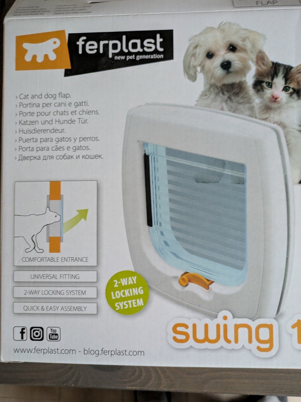 Gratis Ferplast kattenluikje Swing 1 compleet, Dieren en Toebehoren, Ophalen of Verzenden, Zo goed als nieuw