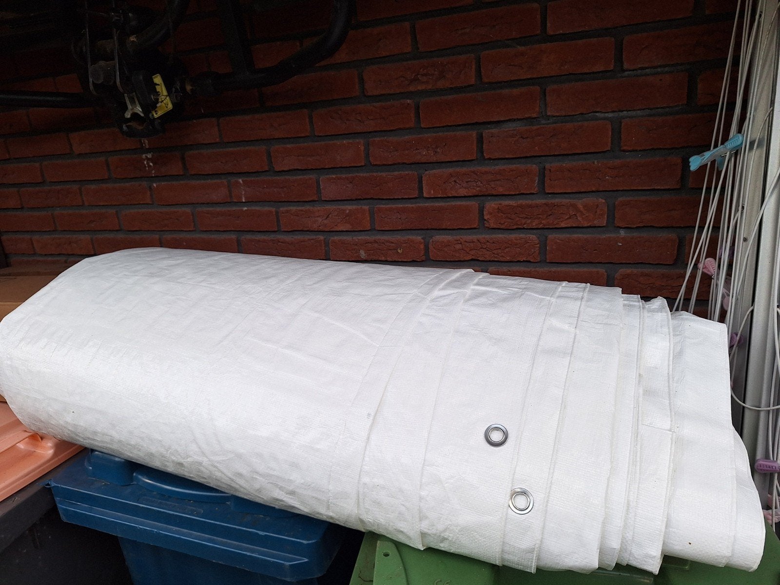 Afdekzeil 10x 10meter, 170gram, wit, Ophalen of Verzenden, Zo goed als nieuw
