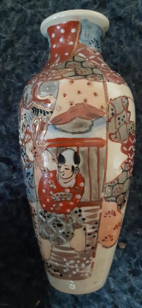 Antieke Satsuma Vaas - Handgeschilderd Japans Keramiek, Ophalen