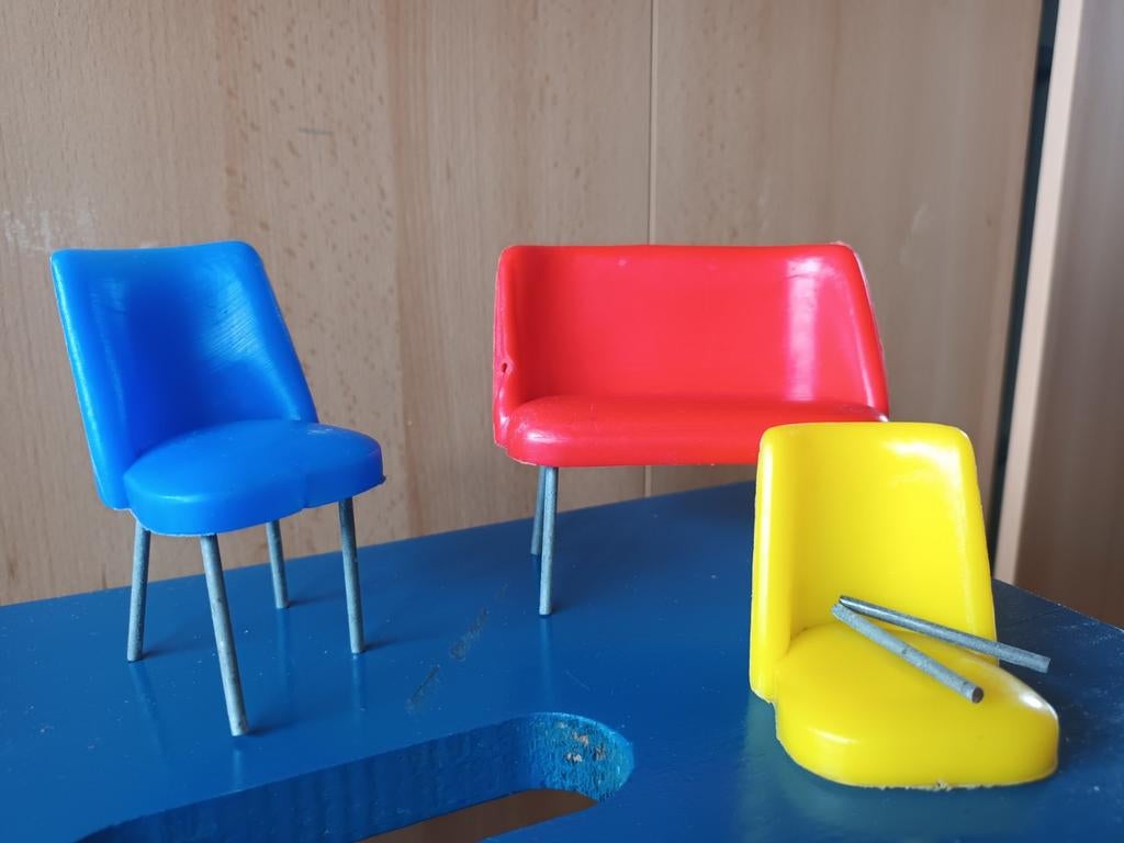 Vintage designmeubeltjes jaren 70, Ophalen of Verzenden, Gebruikt, Poppenhuis