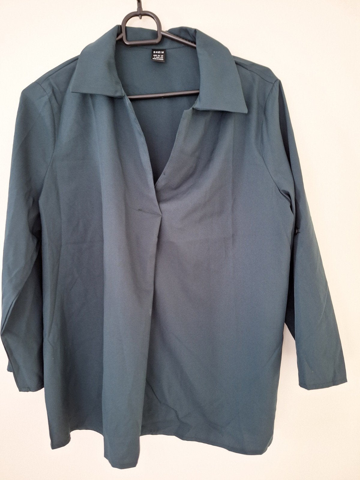 Shein Blouse Donkergroen Maat L, Maat 38/40 (M), Ophalen of Verzenden, Zo goed als nieuw, Groen