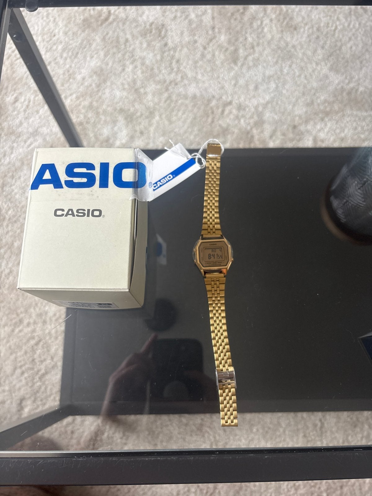 Casio Vintage Horloge Goudkleurig - Nieuw in doos, Overige merken, Polshorloge, Nieuw, Ophalen of Verzenden