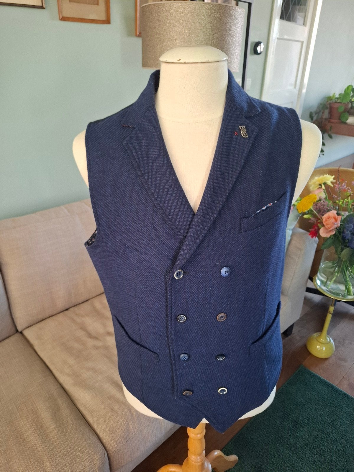 Waistcoat van BOB maat 54, Maat 52/54 (L), Blauw, Zo goed als nieuw, BoB