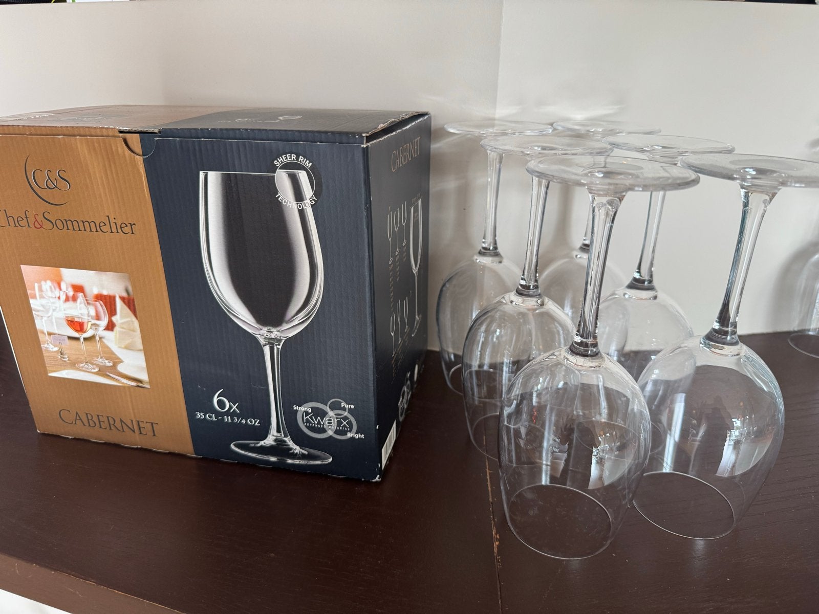 Set van 12 Chef & Sommelier Cabernet wijnglazen - Nieuw, Ophalen, Nieuw, Overige merken, Glas