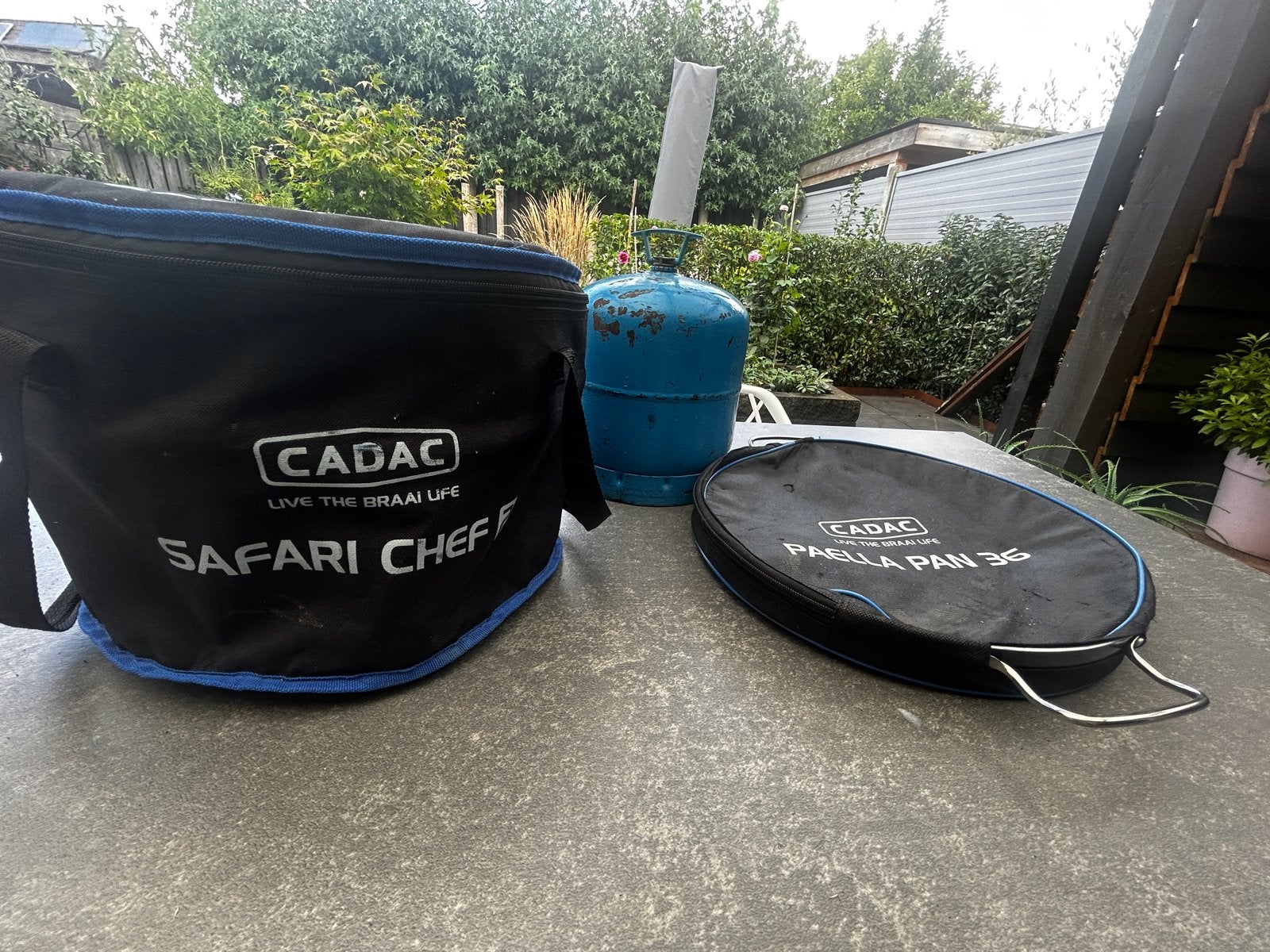 Cadac Safari Chef 2 BBQ met Paella Pan en gasfles, Ophalen, Gebruikt