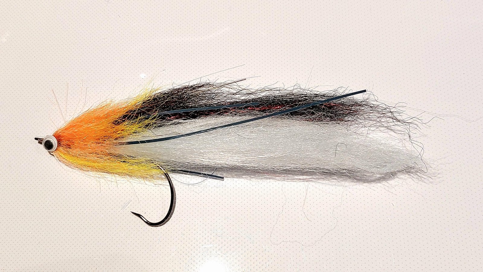 Te koop snoek / snoekbaars streamer #3 Black & White, Verzenden, Nieuw