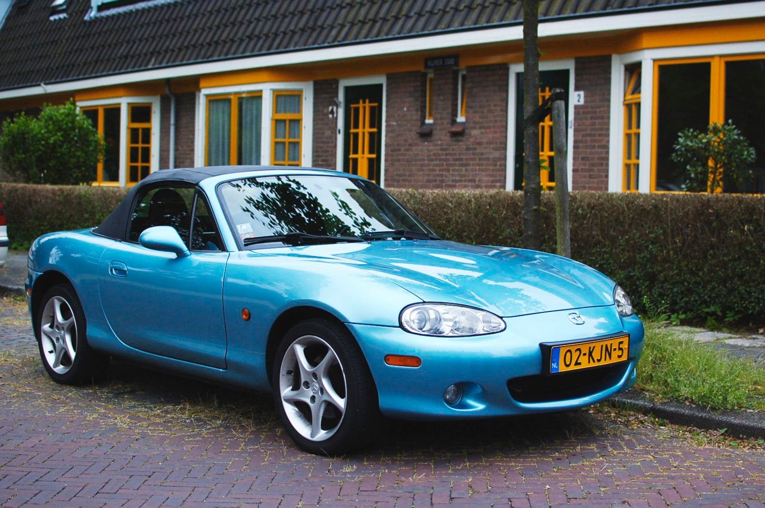 Mazda MX-5 1.8 Sportive lage km stand, Auto's, Mazda, Particulier, MX-5, Benzine, G, Cabriolet, Handgeschakeld, Geïmporteerd, Blauw