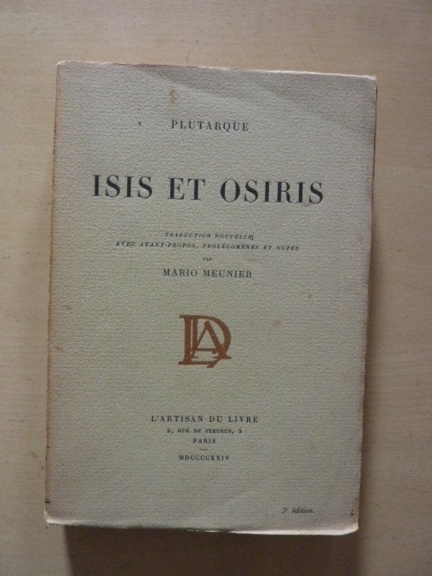 Mario Meunier - Isis et osiris, Boeken, Verzenden, Gelezen