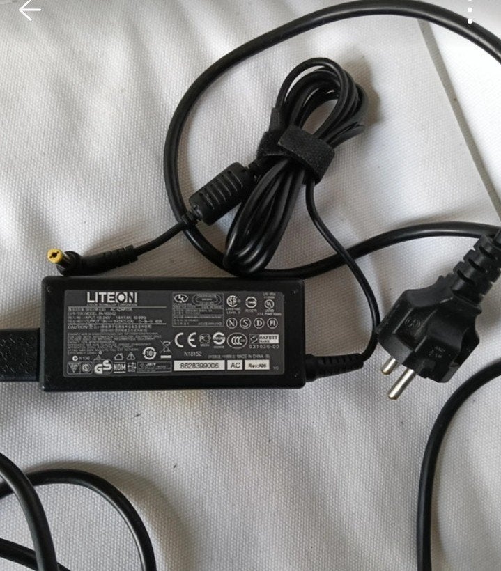 19V AC Adapter Oplader voor Laptop, Ophalen of Verzenden, Gebruikt, LITEON