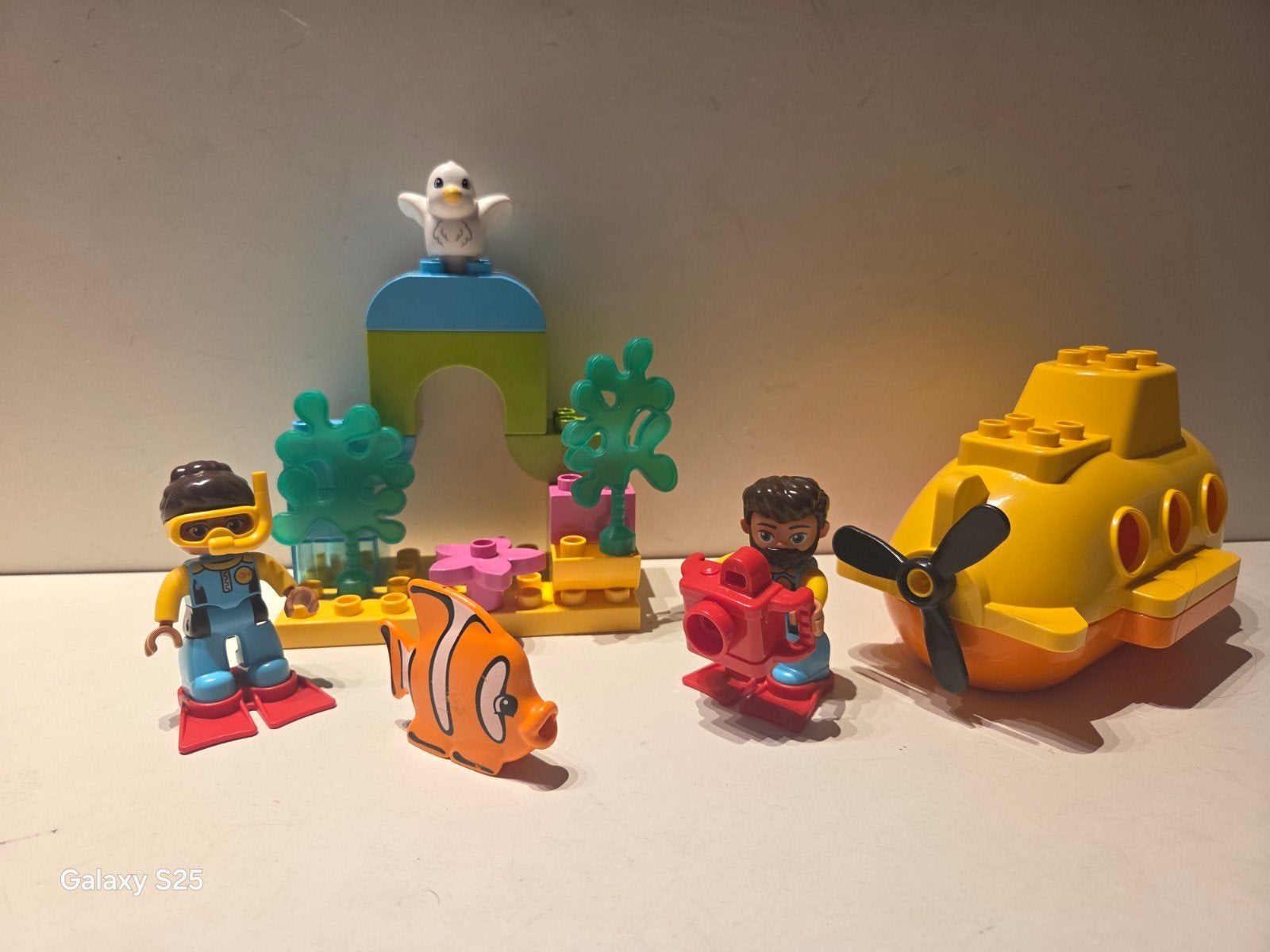 Lego Duplo Onderzeeër Set met Figuren en Accessoires, Gebruikt, Overige thema's, Ophalen of Verzenden, Inclusief minifiguren