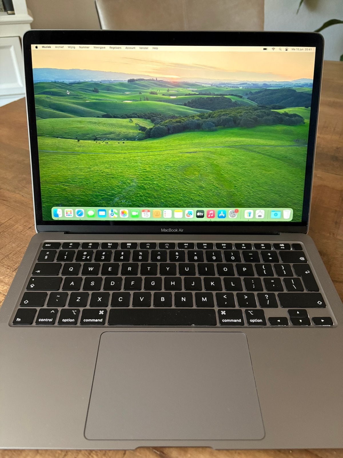 Macbook Air model 2020  13 inch i7 16 gb space gray, Ophalen, Gebruikt, 256 GB, Qwerty