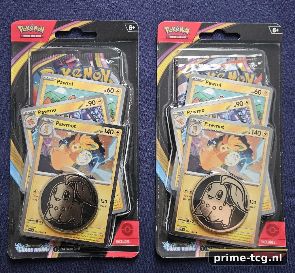 Pokémon Chaos Rising – Pawmot Premium Checklane Blister, Ophalen, Nieuw, Booster, Foil
