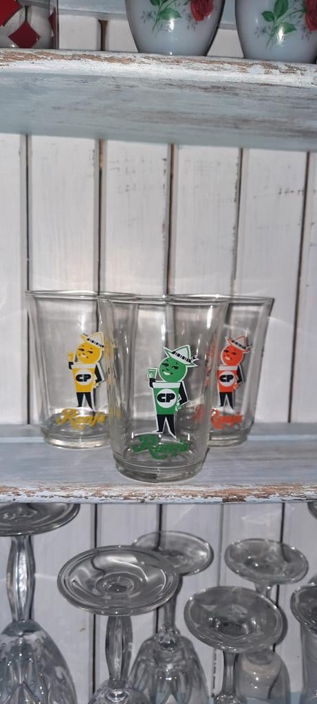 Vintage limonade drinkglazen., Antiek en Kunst, Ophalen of Verzenden