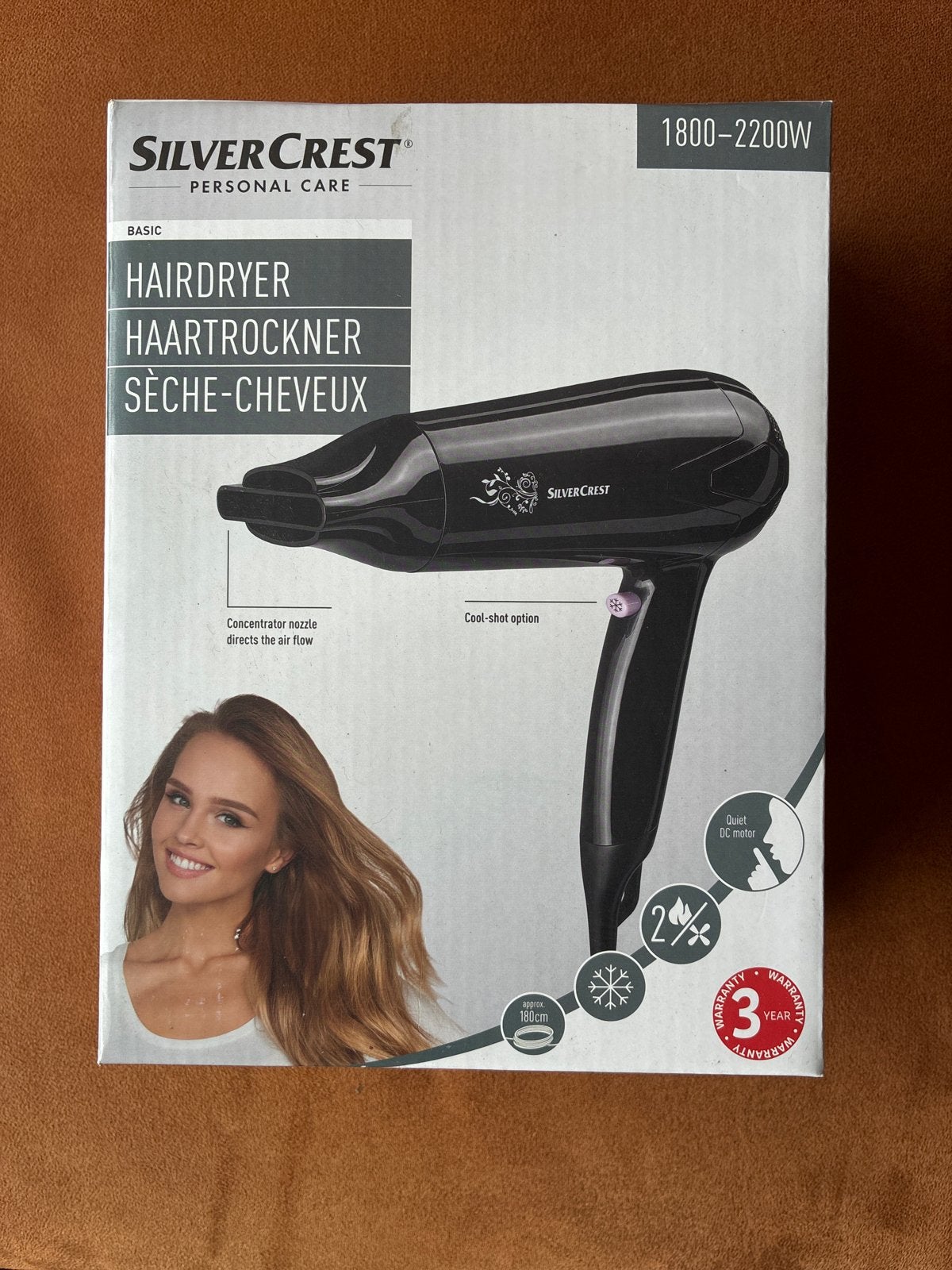 Haardroger 1800-2200W met Cool-shot, Ophalen of Verzenden, Nieuw, Haarverzorging