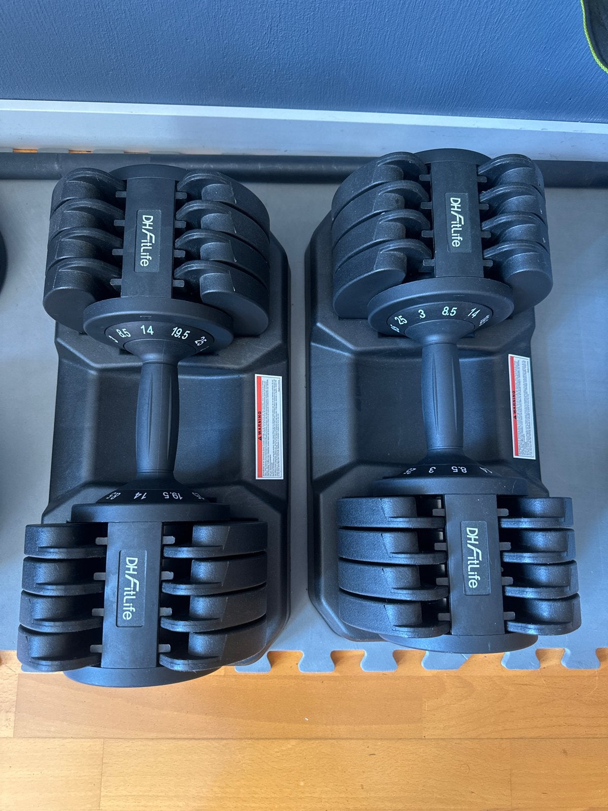 DH Fitlife verstelbare dumbbells 3-25kg (paar), Ophalen, Zo goed als nieuw, Armen, Dumbbell
