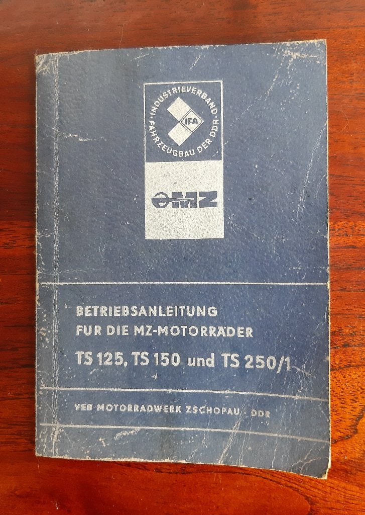 MZ handleiding boekje TS125 TS150 TS250/1 Duitstalig, Ophalen of Verzenden, Overige merken