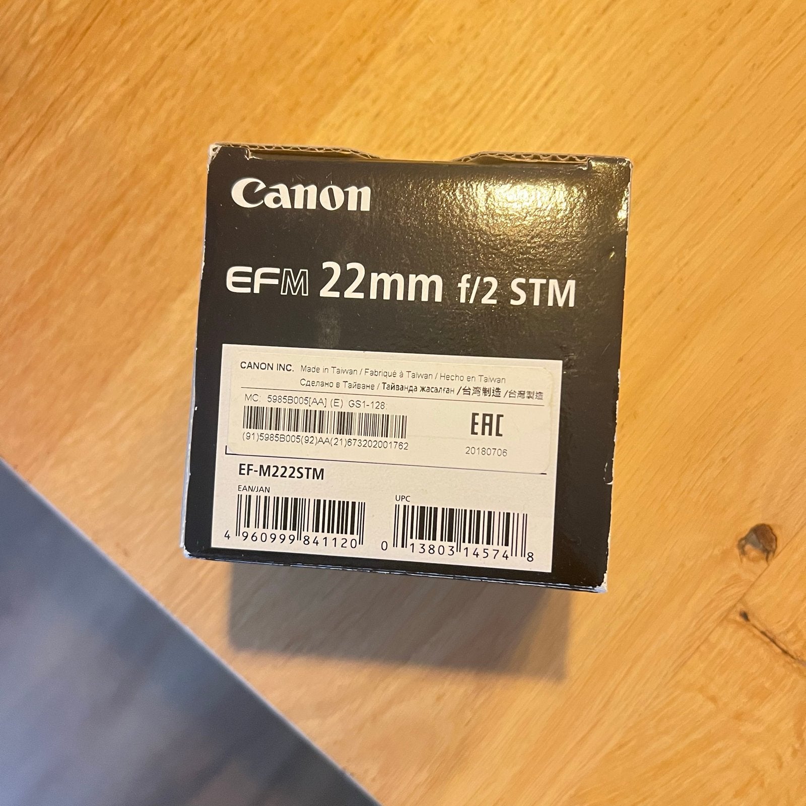 Canon EFM 22mm f/2 STM lens, Canon, Autofocus, Nieuw, Ophalen of Verzenden