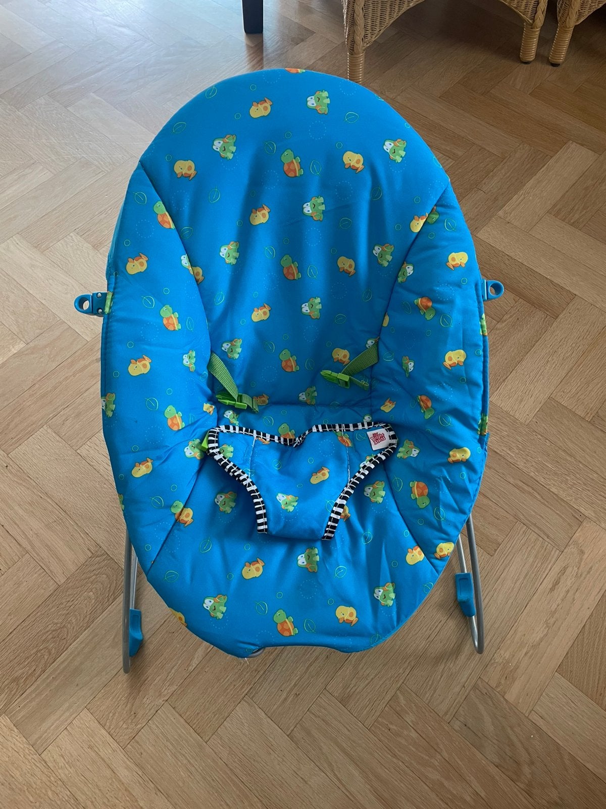 Wipstoeltje blauw met vrolijk dieren motief, Wipstoel, Ophalen, Overige merken, Met gordel(s) of riempje(s)