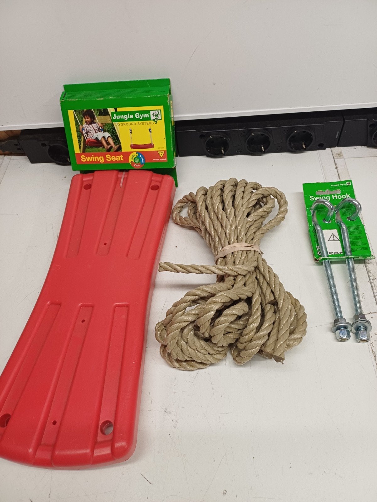 Jungle Gym Schommel complete set met bankje, touw en haken, Ophalen of Verzenden, Nieuw, Schommel