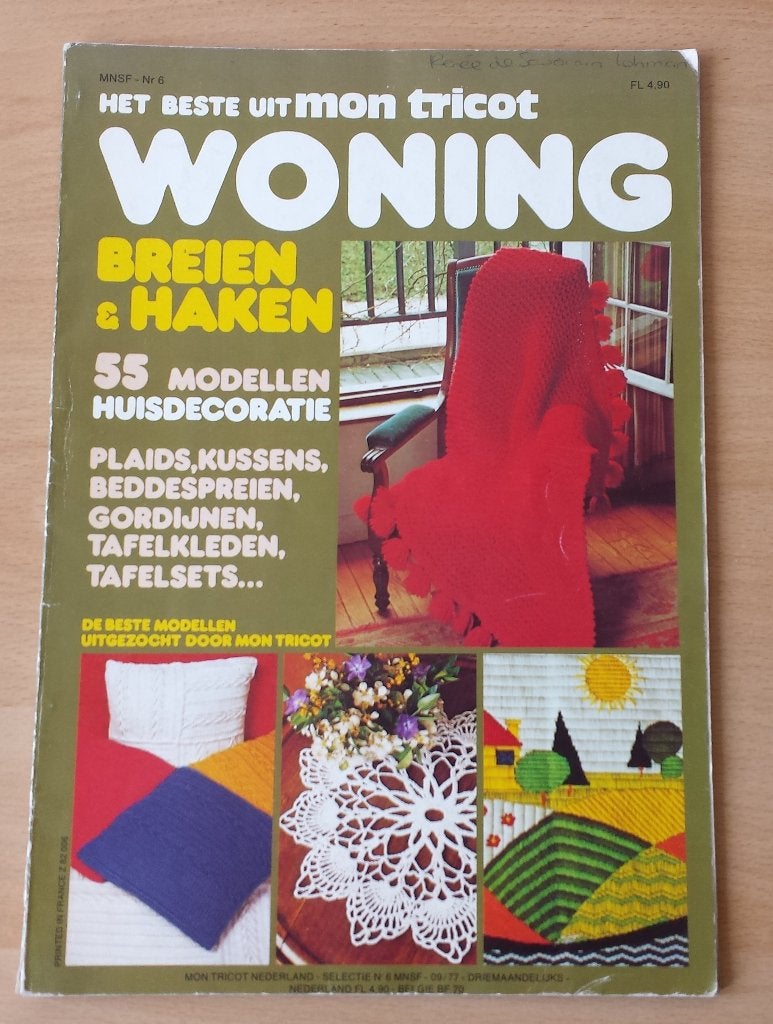Mon Tricot Woning - breien en haken - nr.9 -1977, Gebruikt, Breien of Haken, Ophalen of Verzenden, Mon Tricot
