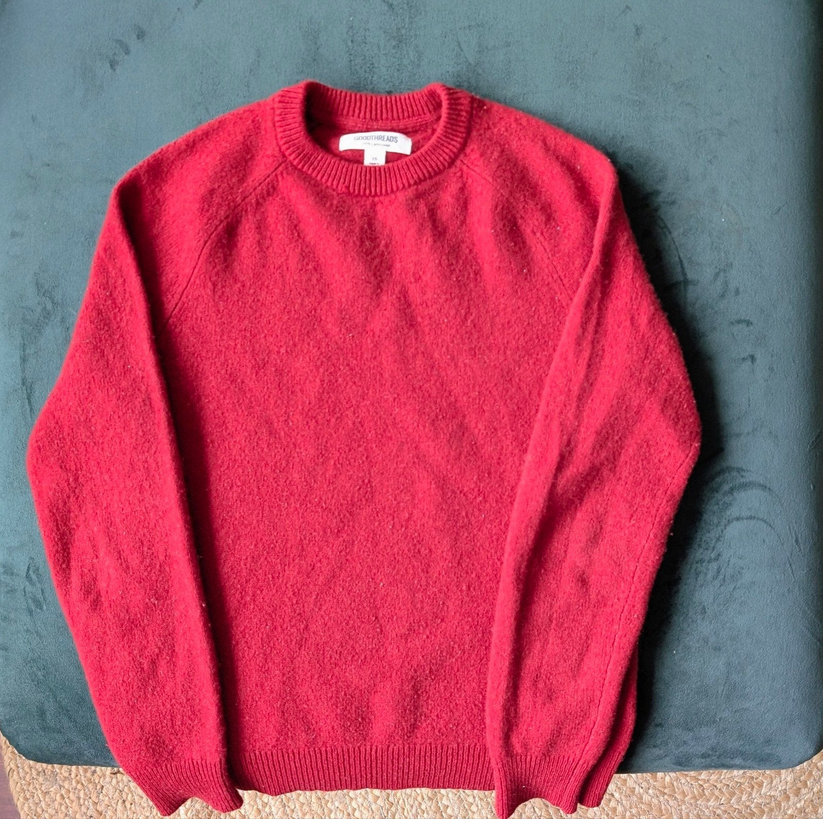 Zachte rode wollen trui, maat XS - Goodthreads, Ophalen of Verzenden, Zo goed als nieuw, Maat 34 (XS) of kleiner, Rood