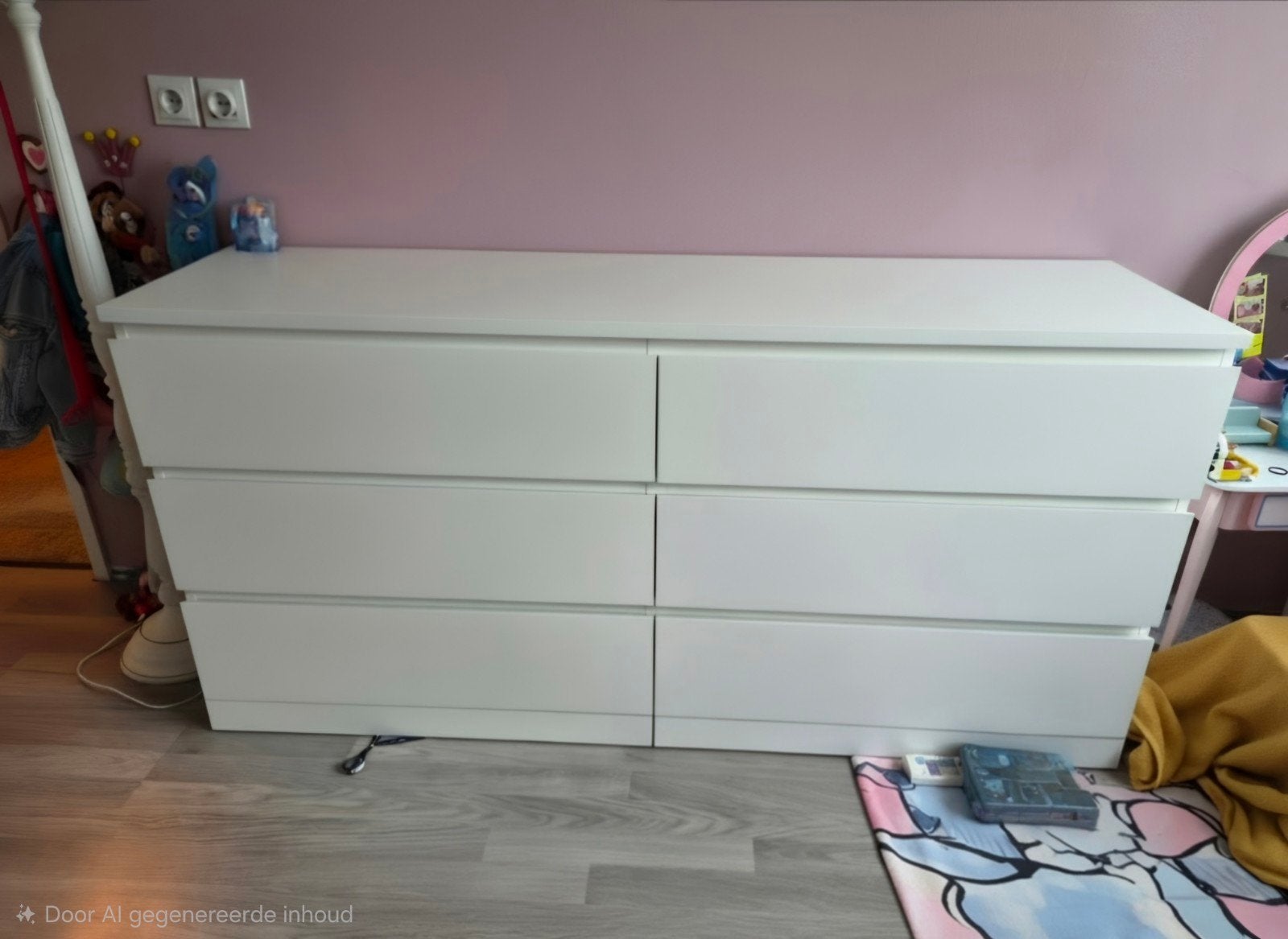 ikea malm ladekast met 6 lades, wit (z.g.a.n.), Overige materialen, 5 laden of meer, 150 tot 200 cm, Ophalen of Verzenden