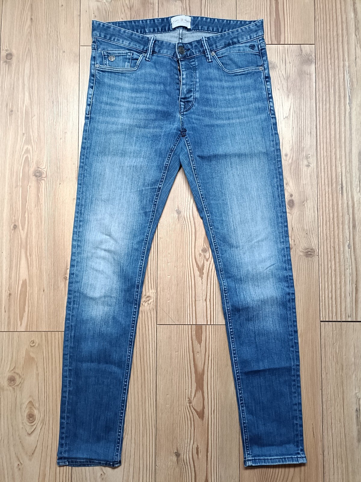 Cast Iron stretch maat 31-32, Kleding | Heren, Ophalen of Verzenden, Zo goed als nieuw, Blauw, W32 (confectie 46) of kleiner