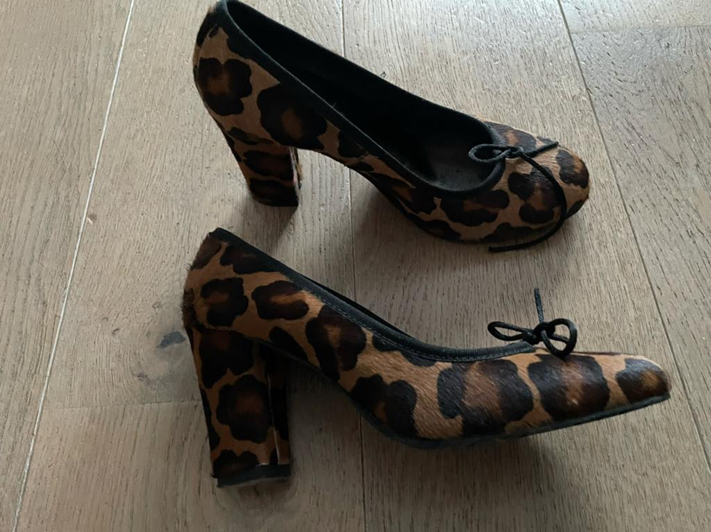 Pumps tijger prent maat 37 Olav, Ophalen of Verzenden, Zo goed als nieuw, Bruin