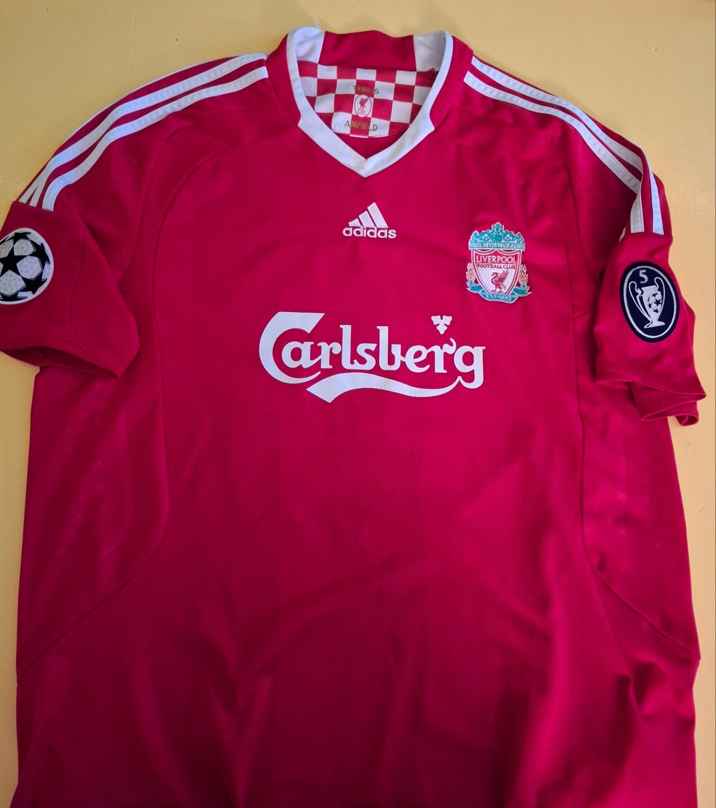 Liverpool voetbalshirt Kuyt 18 Champions League - Maat L, Maat 52/54 (L), Ophalen of Verzenden, Zo goed als nieuw, Adidas