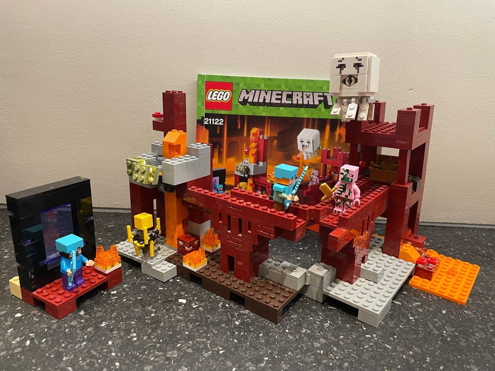 Lego Minecraft 21122 De Nether Fort, Gebruikt, Minecraft, Lego, Ophalen of Verzenden