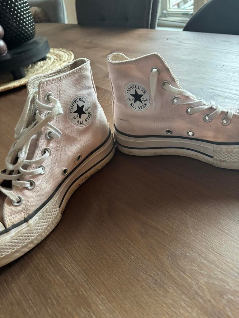 Mooie lichtroze Converse All Stars platform maat 36, Ophalen of Verzenden, Zo goed als nieuw, Roze, Sneakers of Gympen