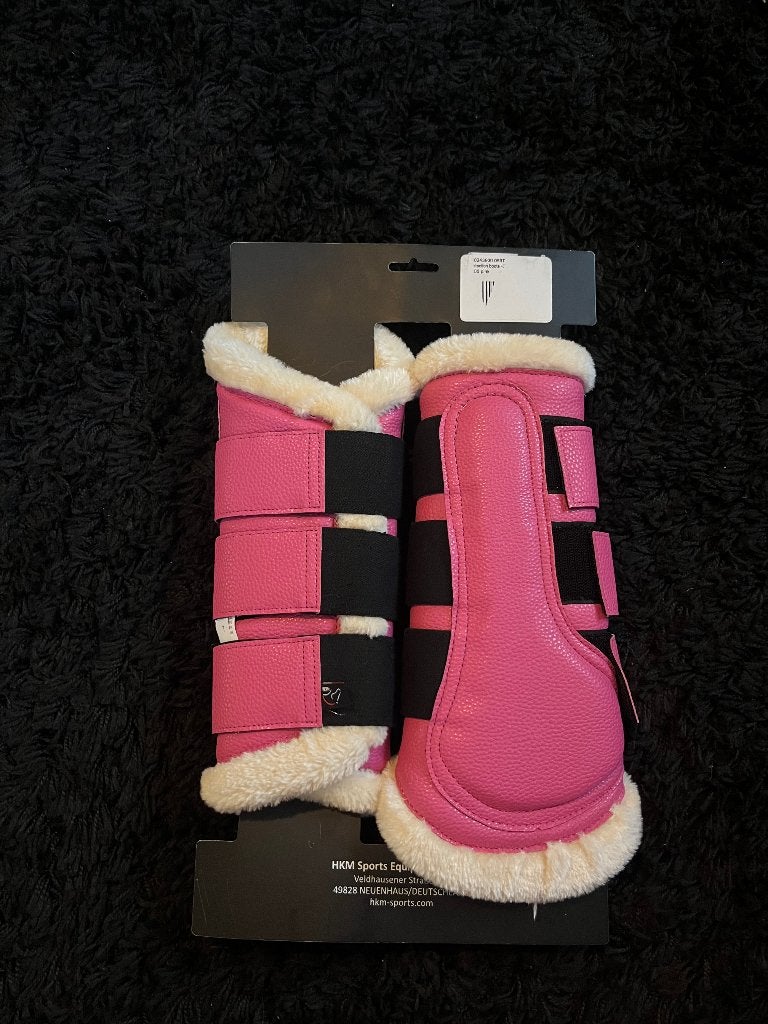 Beenbeschermers paard roze, Dieren en Toebehoren, Overige merken, Rijden, Met bont, Nieuw