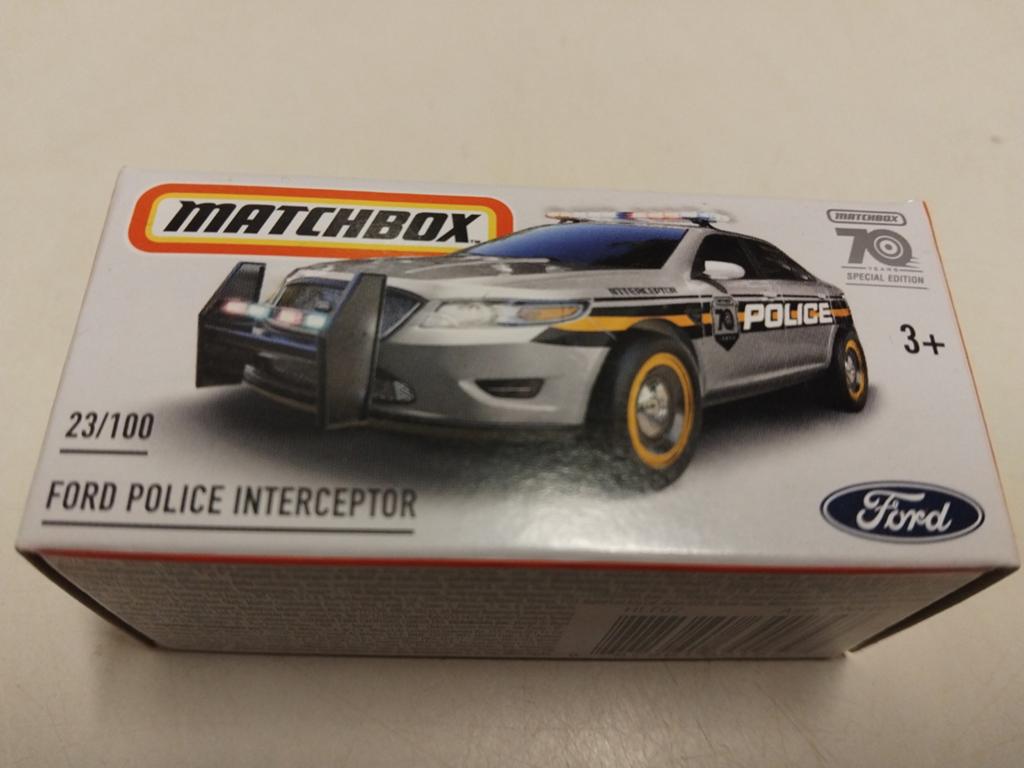 Matchbox 70th anniversary Ford Police interceptor 3INCH, Ophalen of Verzenden, Zo goed als nieuw, Auto, Matchbox