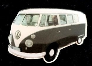 Volkswagen bus pin- grijs, Verzamelen, Verzenden, Nieuw, Transport, Speldje of Pin