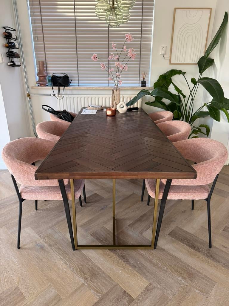Dutchbone eettafel, Huis en Inrichting, Ophalen, 200 cm of meer, 50 tot 100 cm, Zo goed als nieuw