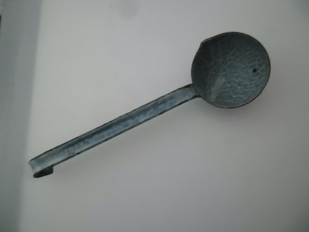 Vintage geëmailleerde pollepel, Ophalen of Verzenden