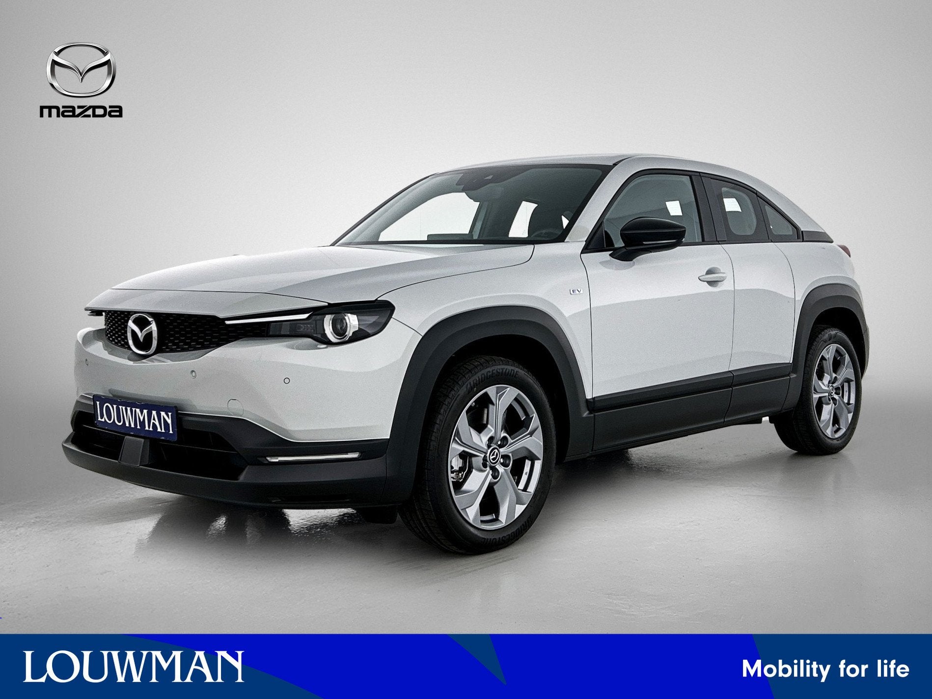 Mazda MX-30 e-SkyActiv EV 145 Exclusive-line 36 kWh / Prijs, Auto's, Mazda, Stof, Zwart, 35 kWh, Wit