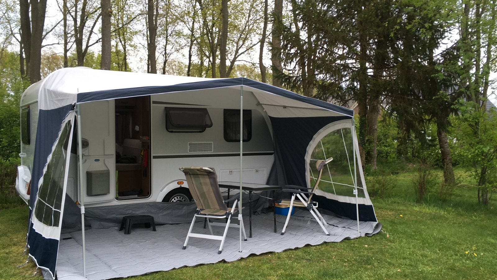 Mooie Dorema panoramaluifel maat 8, incl. aluminium frame, Ophalen, Gebruikt