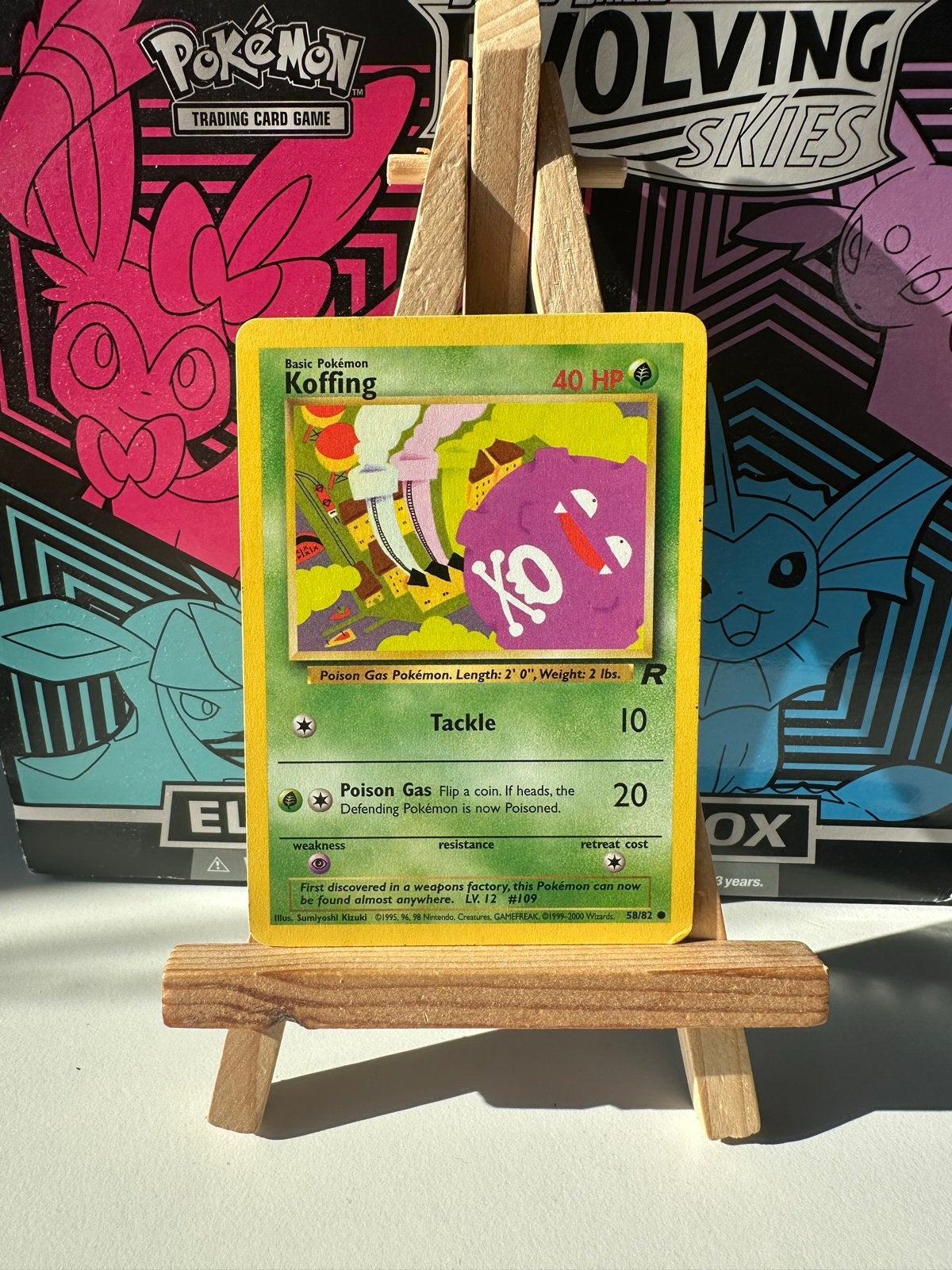 Koffing 58/82 Team Rocket Pokémon Kaart - Excellent Staat, Ophalen of Verzenden, Zo goed als nieuw, Losse kaart