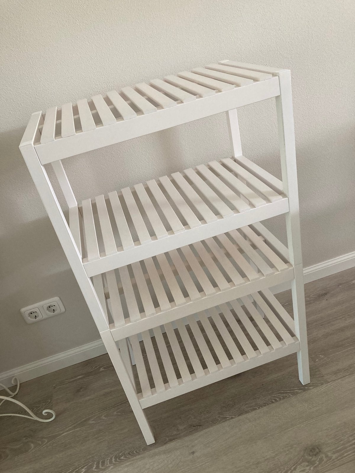 Stevige  Wit Houten  open Opberg/Stellingkast van IKEA, Ophalen, Zo goed als nieuw