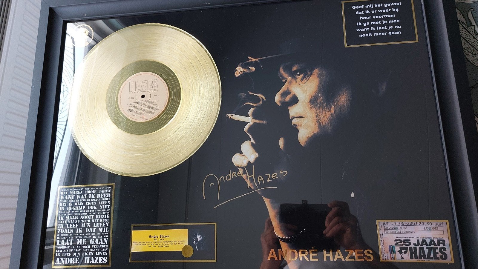 Andre Hazes in mooie grote lijst, Ophalen of Verzenden