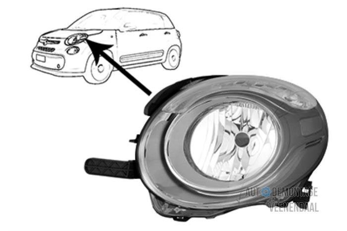 Koplamp links van een Fiat 500L, -, -, Nieuw, Ophalen of Verzenden