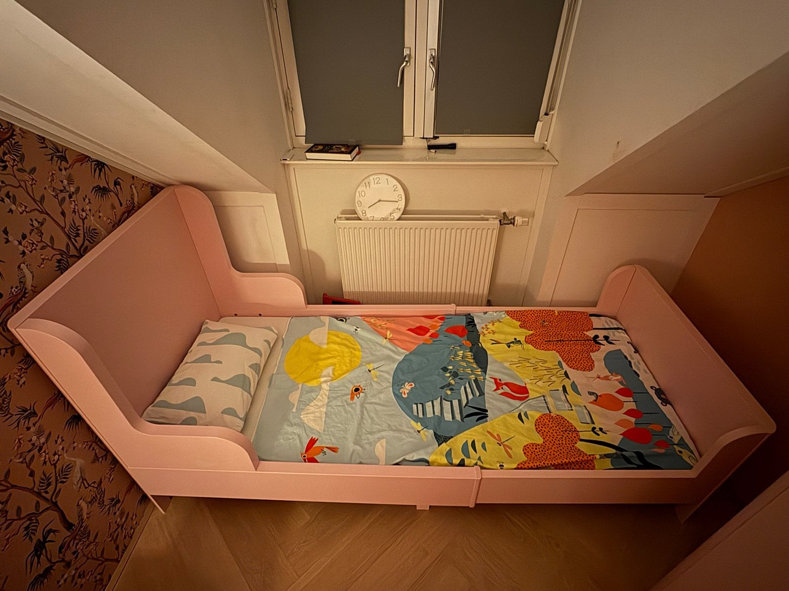 IKEA Roze kinder meegroei bed, Ophalen, Gebruikt, 70 tot 85 cm, Lattenbodem