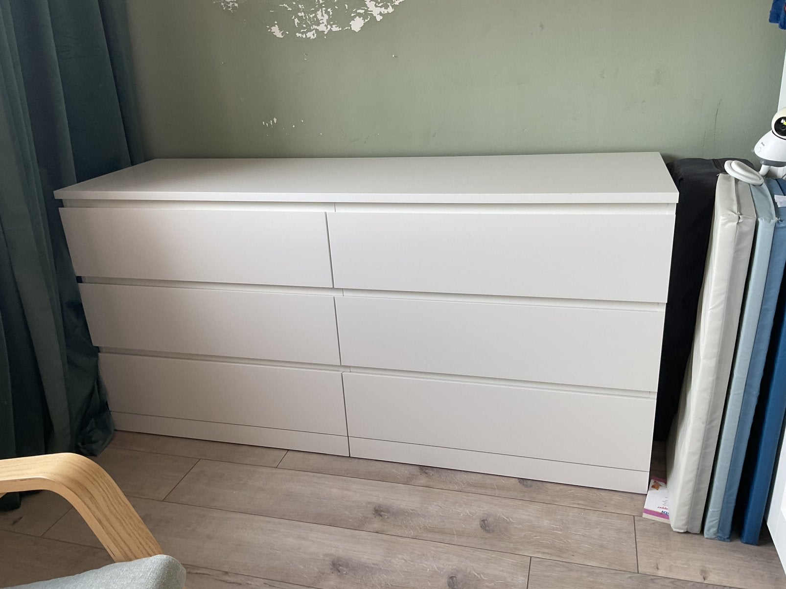 Witte IKEA MALM ladekast 160x78 cm – zeer nette staat, Ophalen, 5 laden of meer, 150 tot 200 cm, Zo goed als nieuw