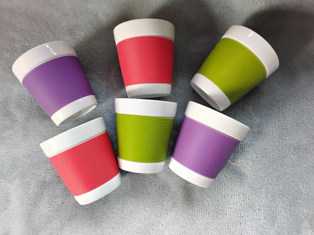 6 Bistro bekers Bodum, Verzenden, Mok, Zo goed als nieuw, Overige stijlen