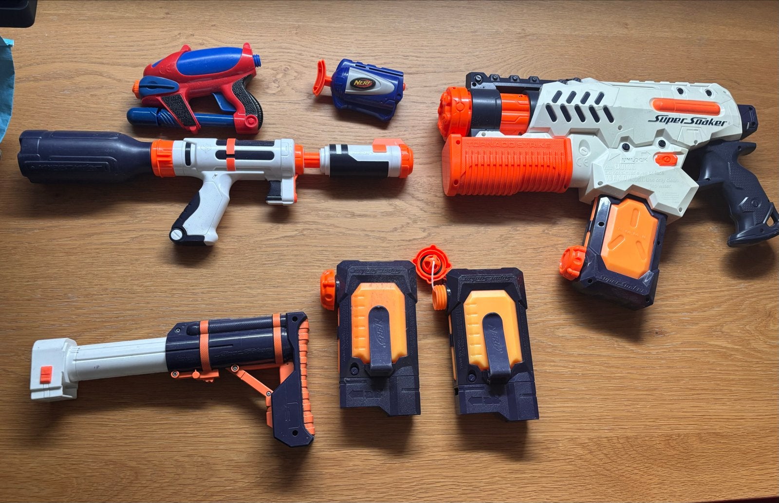 Nerf Super Soaker en Nerf waterpistool set, Ophalen of Verzenden, Gebruikt