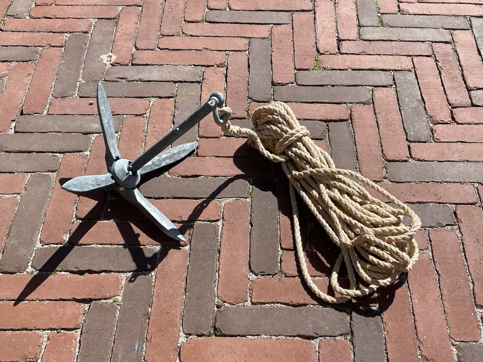 Paraplu-anker 2.3 kg met 15m touw, Ophalen of Verzenden, Gebruikt, Overige typen