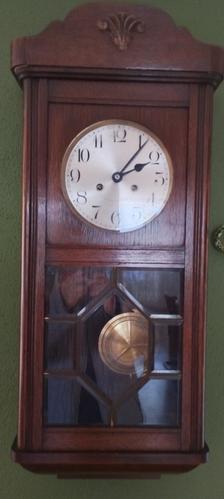antieke vintage houten wandklok, Ophalen