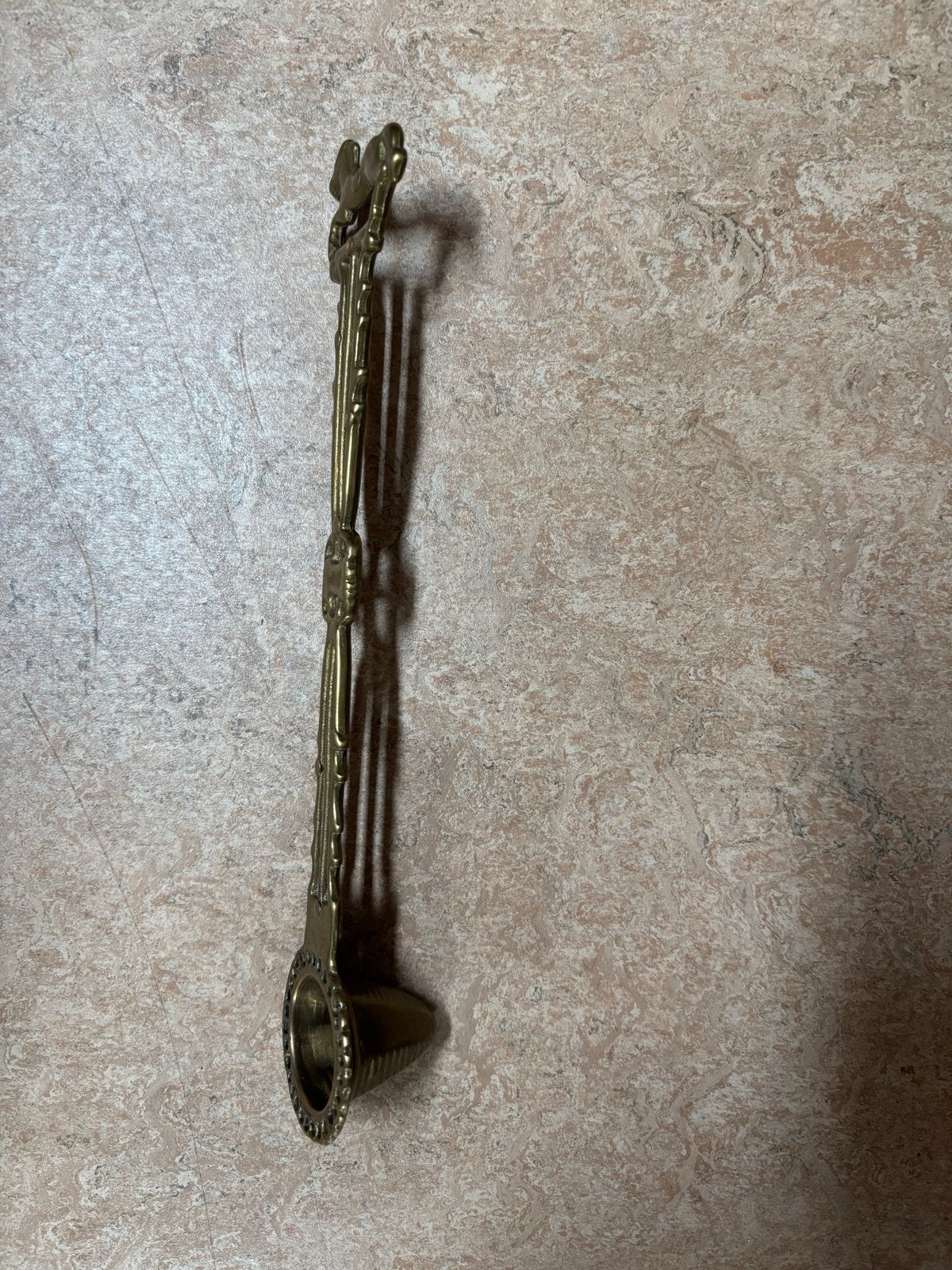 Antieke Messing Kaarsendover met Paardje, Ophalen of Verzenden, Koper of Brons